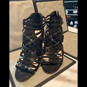 JustFab ladies open toe heel shoes